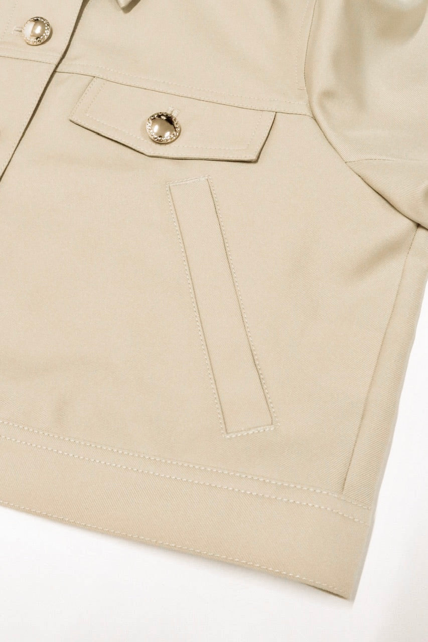 【Ruimeme】stitch cropped jacket  / beige