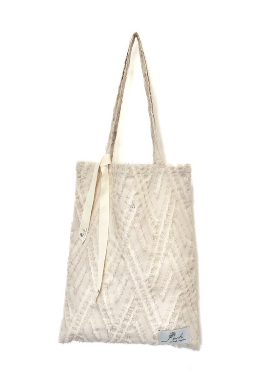 【jesh】Original Tote bag / beige jacquard