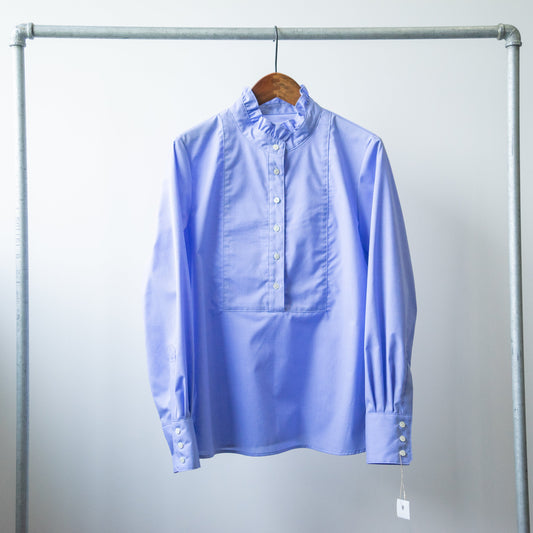 【sugoshi】 "my uniform" pullover dress shirt blue size:F