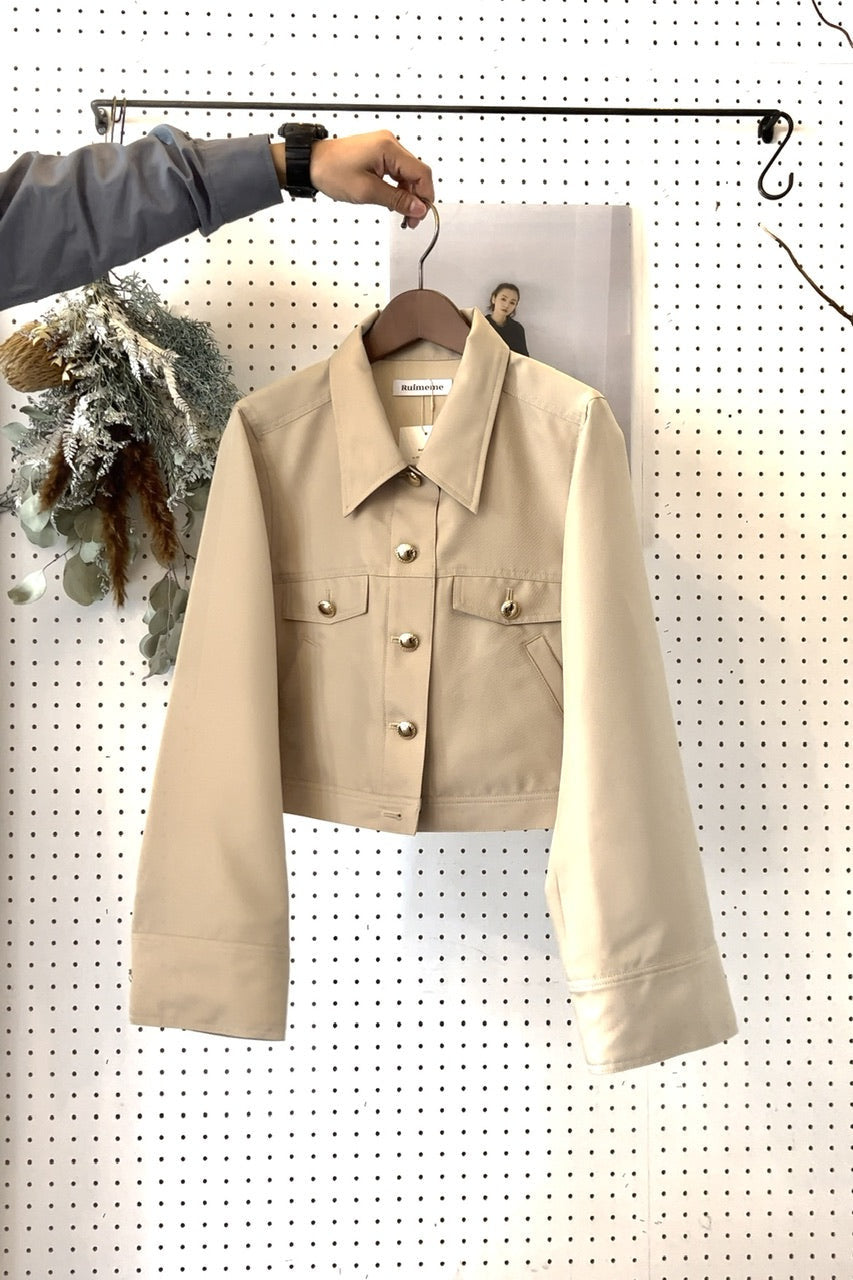 【Ruimeme】stitch cropped jacket  / beige