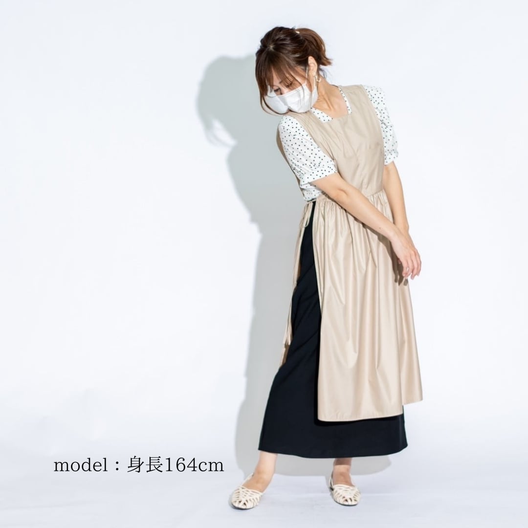 【ValleyMODE】SALE♡サイドリボンエプロンドレス Beige