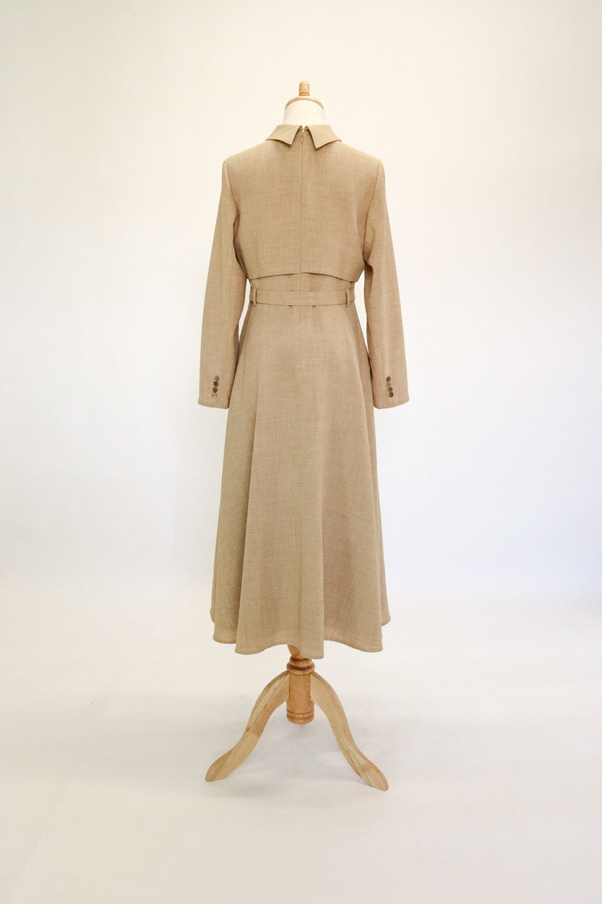 【Ruimeme】〈Manon〉docking flare dress / Beige