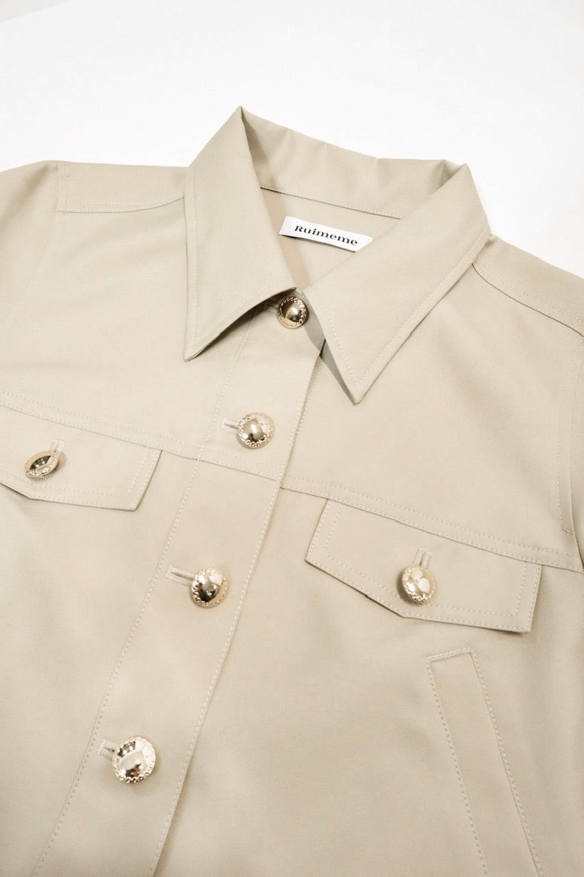 【Ruimeme】stitch cropped jacket  / beige