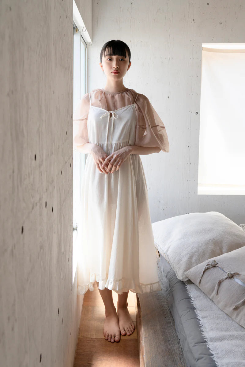 【SUBLIMATIO】The Wand Ribbon Inner Dress / Ecru