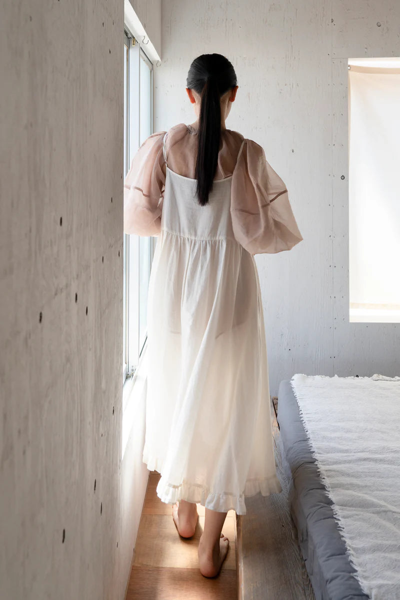 【SUBLIMATIO】The Wand Ribbon Inner Dress / Ecru