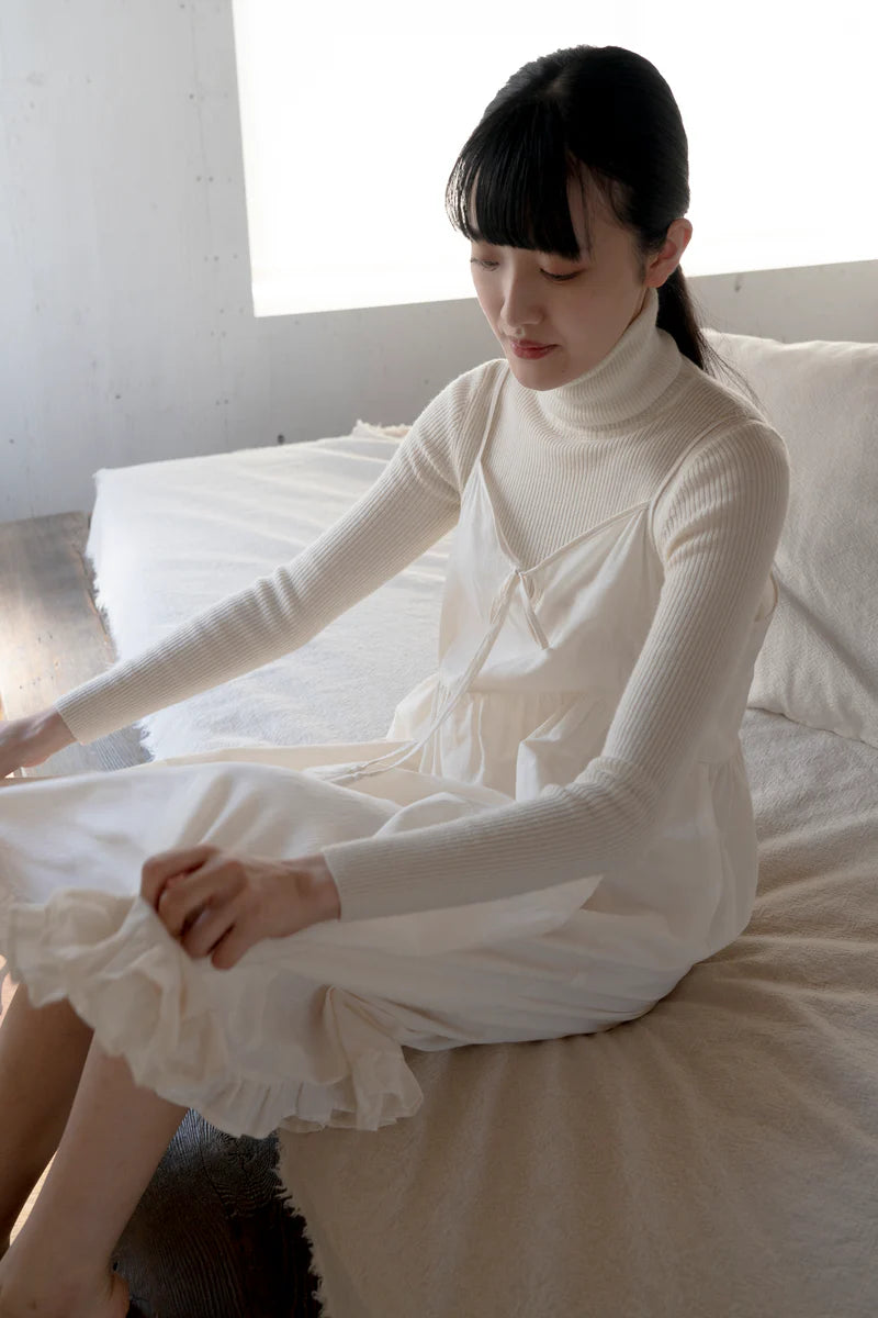 【SUBLIMATIO】The Wand Ribbon Inner Dress / Ecru