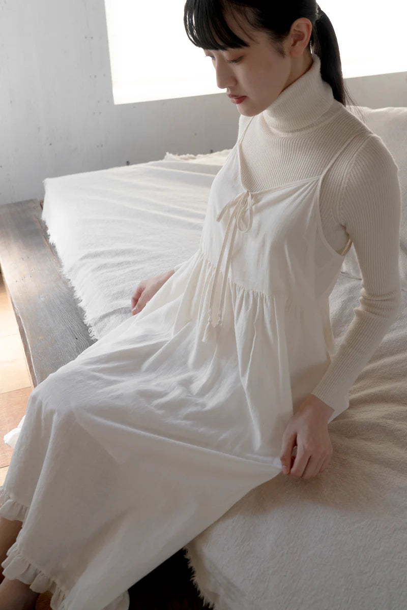 【SUBLIMATIO】The Wand Ribbon Inner Dress / Ecru