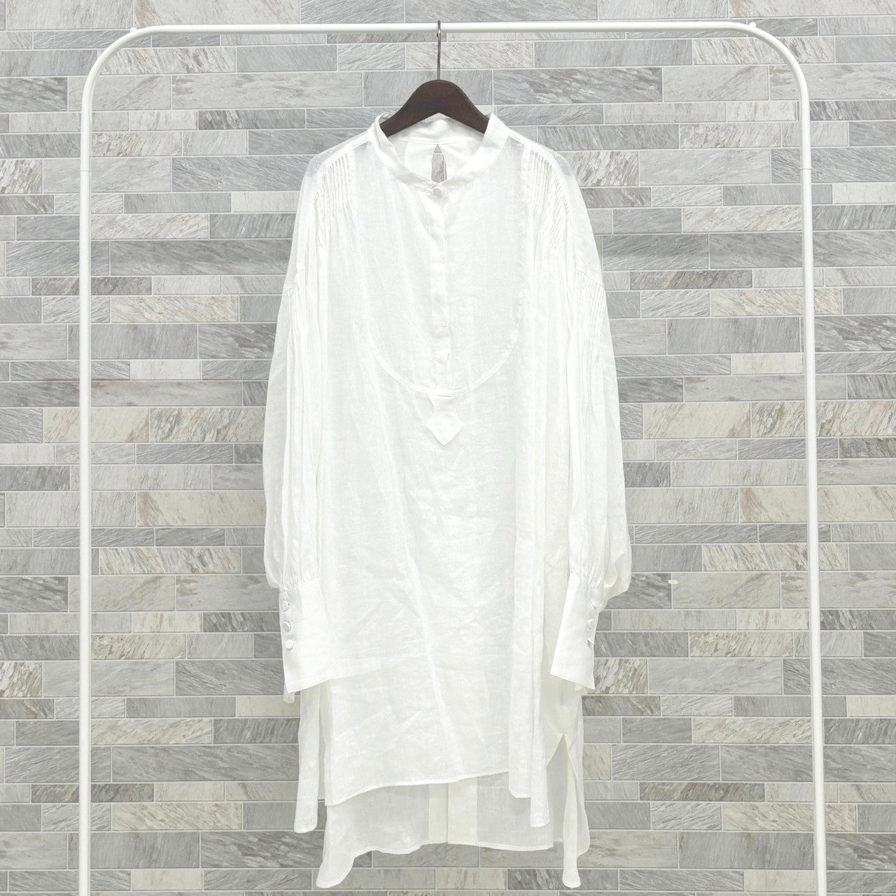 【谷家屋】linen dress shirt / white