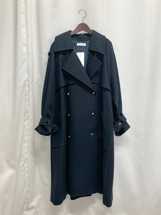 【SAMPLE】trench overcoat / navy