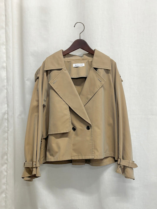 【SAMPLE】short trench coat / beige