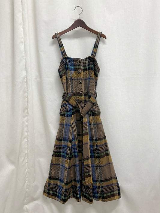 【SAMPLE】bustier dress / mustard check