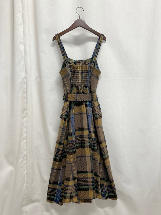 【SAMPLE】bustier dress / mustard check