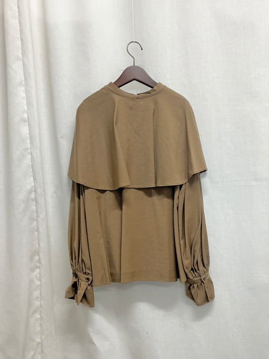 【SAMPLE】cape blouse / camel