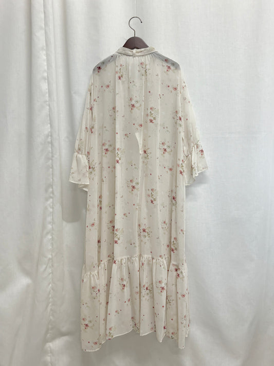 【SAMPLE】"memories of petals" yoryu flower gather dress / ivory