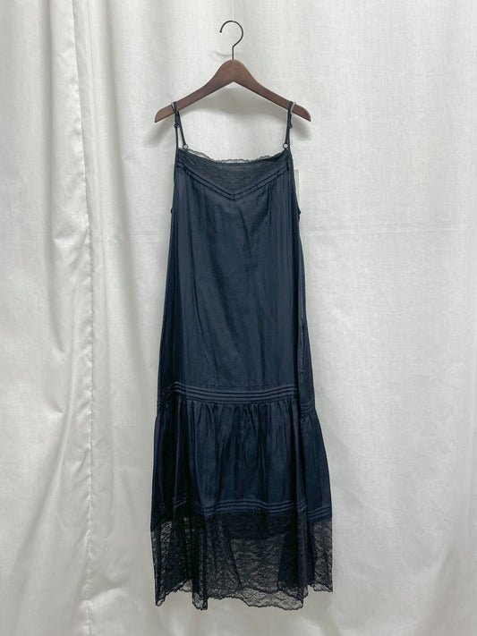 【SAMPLE】flower lace camisole dress / navy