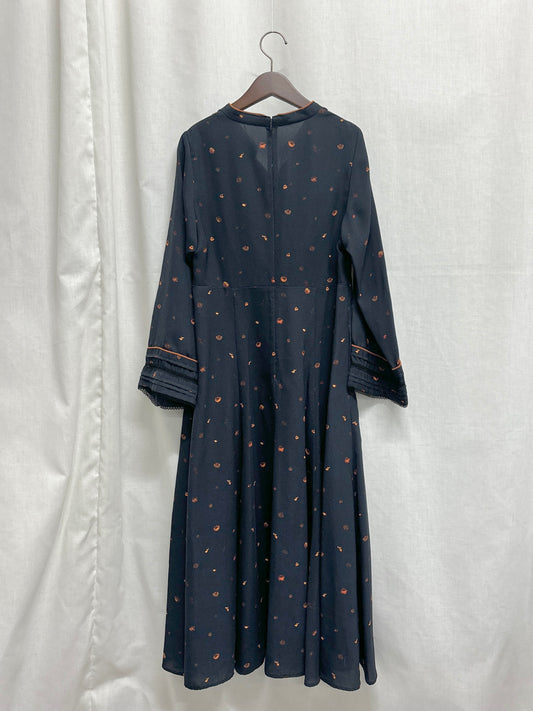 【SAMPLE】”marchen” orange rose dress / navy×orange