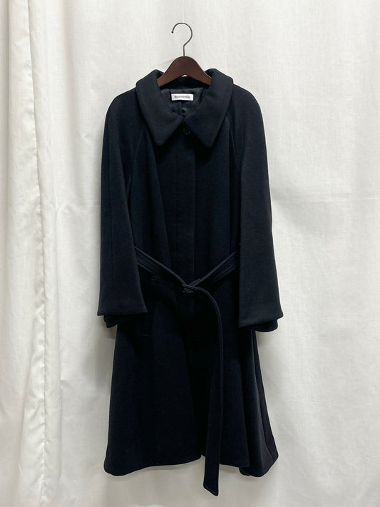 【SAMPLE】melton poncho coat / navy