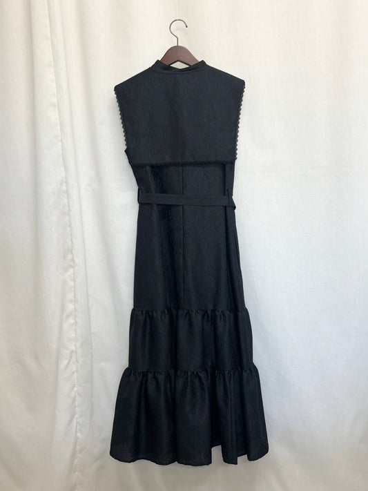 【SAMPLE】〈Laurence〉attached collar long dress / black