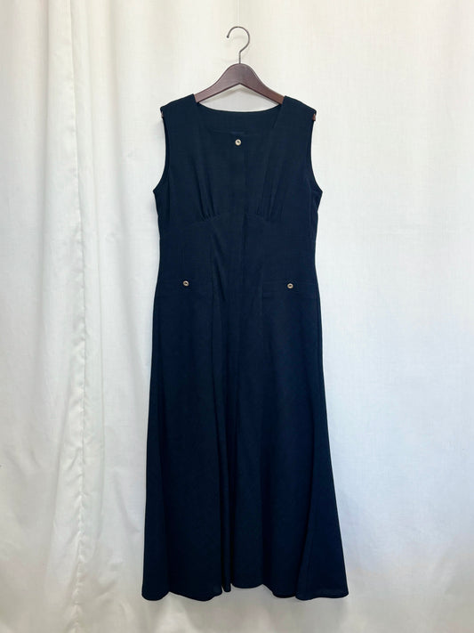 【SAMPLE】square neck mermaid dress / navy