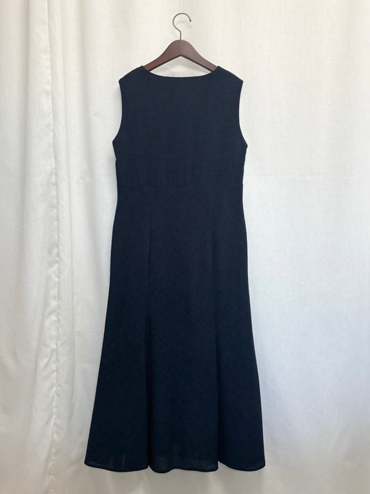 【SAMPLE】square neck mermaid dress / navy