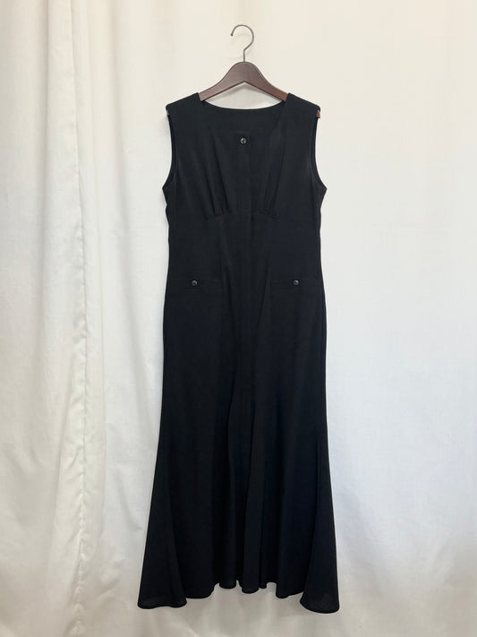 【SAMPLE】square neck mermaid dress / black