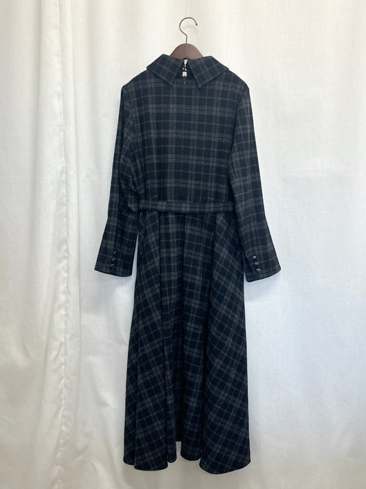 【SAMPLE】〈Noémie〉double button dress  / navy