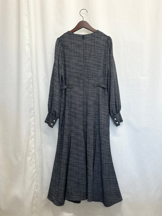 【SAMPLE】tweed mermaid dress / black