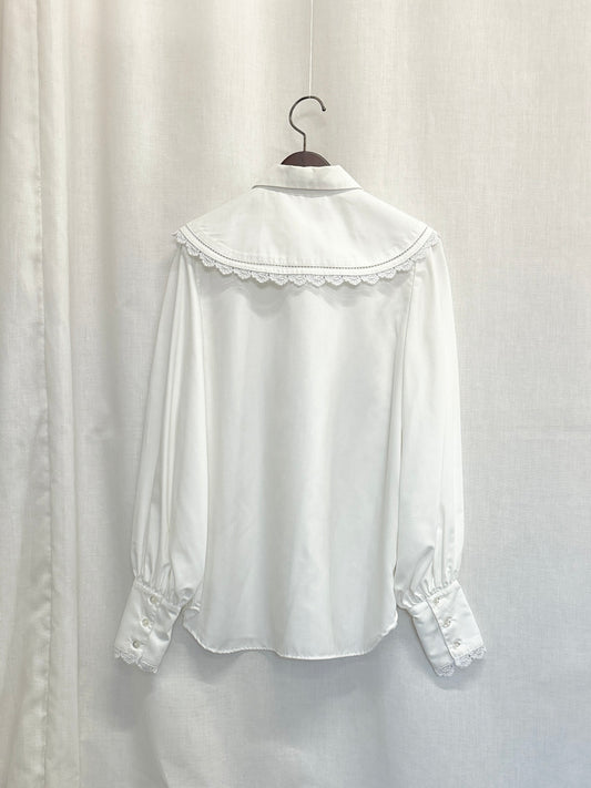 【SAMPLE】falling collar blouse / off white