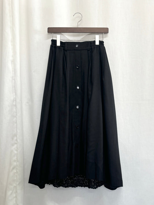 【SAMPLE】Armelle tuck skirt / black（2nd sample）