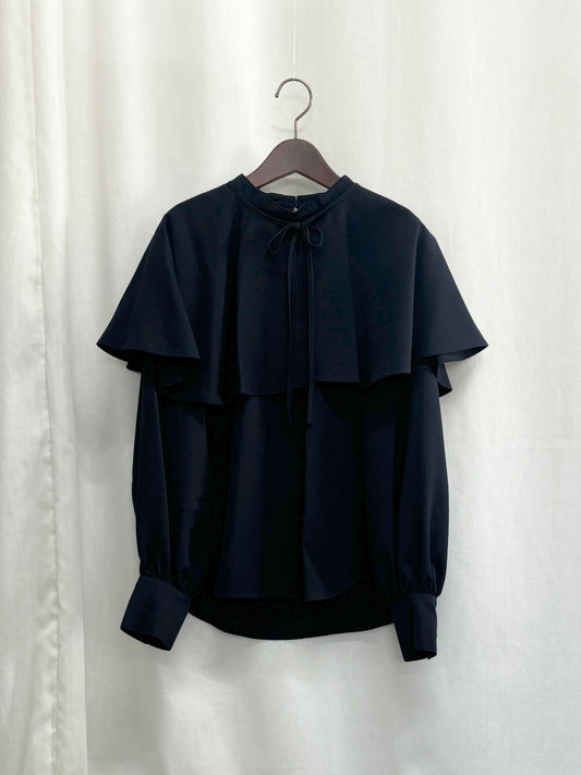 【SAMPLE】cape blouse / navy