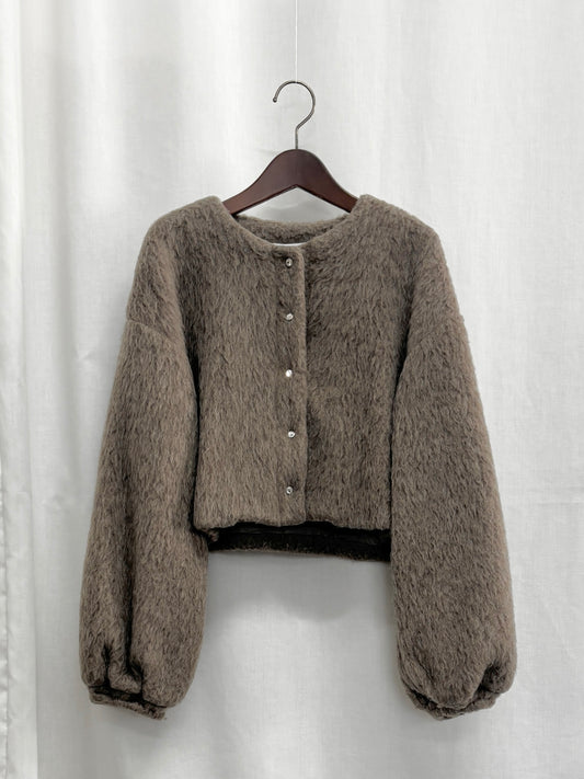 【SAMPLE】short shaggy jacket / mocha