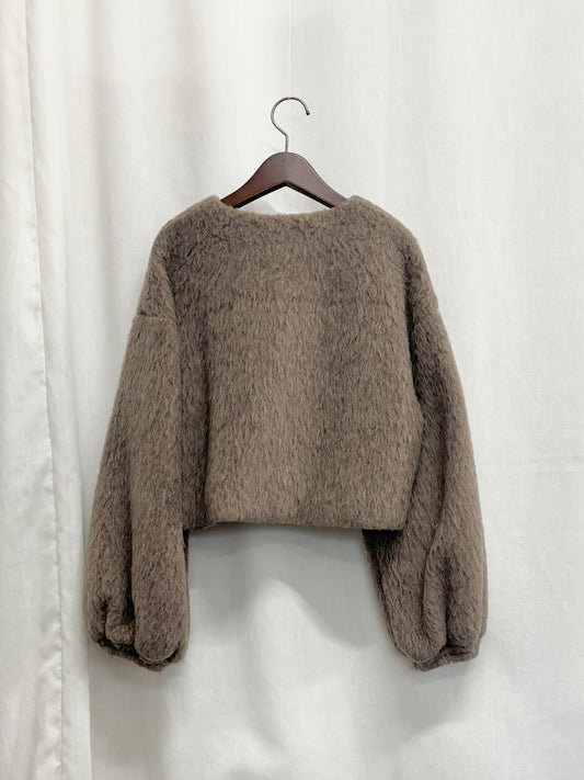 【SAMPLE】short shaggy jacket / mocha