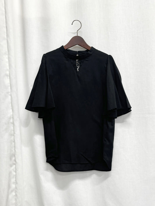 【SAMPLE】stand collar blouse / black