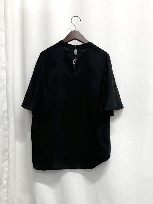 【SAMPLE】stand collar blouse / black