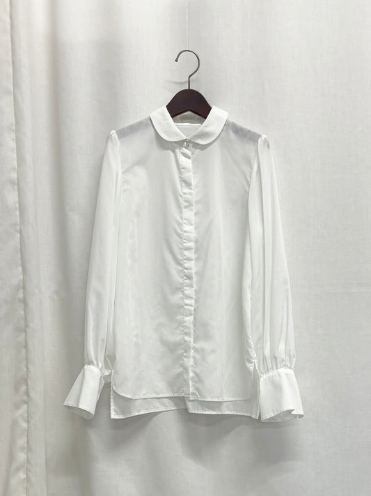 【SAMPLE】round collar blouse / off white