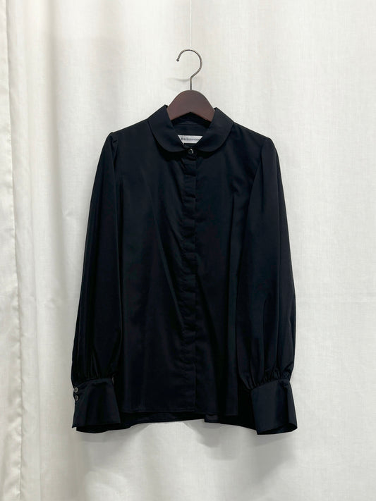 【SAMPLE】round collar blouse / black