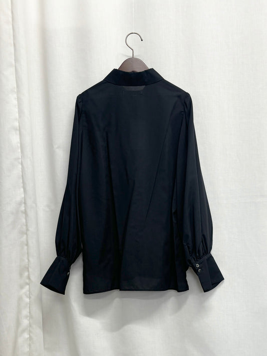 【SAMPLE】round collar blouse / black