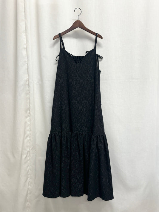 【SAMPLE】jacquard camisole dress / black