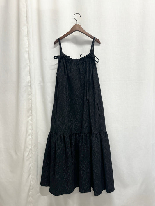 【SAMPLE】jacquard camisole dress / black