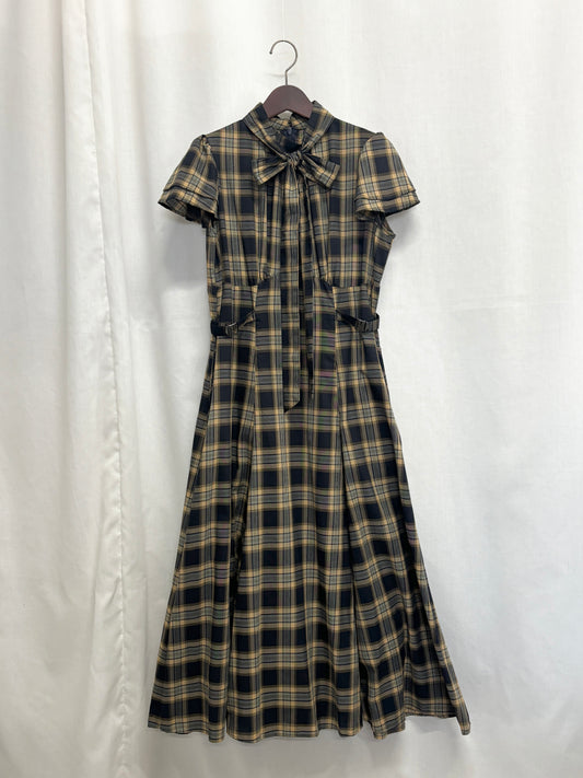 【SAMPLE】Fosette dress / navy check