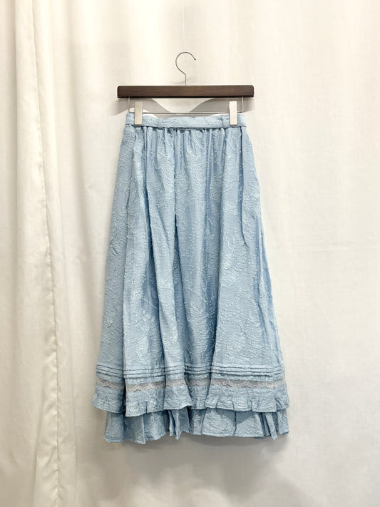 【SAMPLE】frill tiered skirt / powder blue