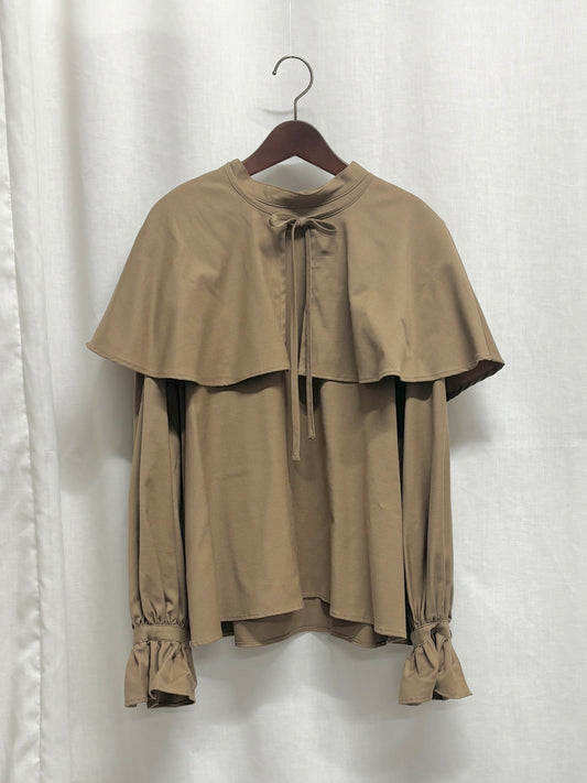 【SAMPLE】cape blouse / camel