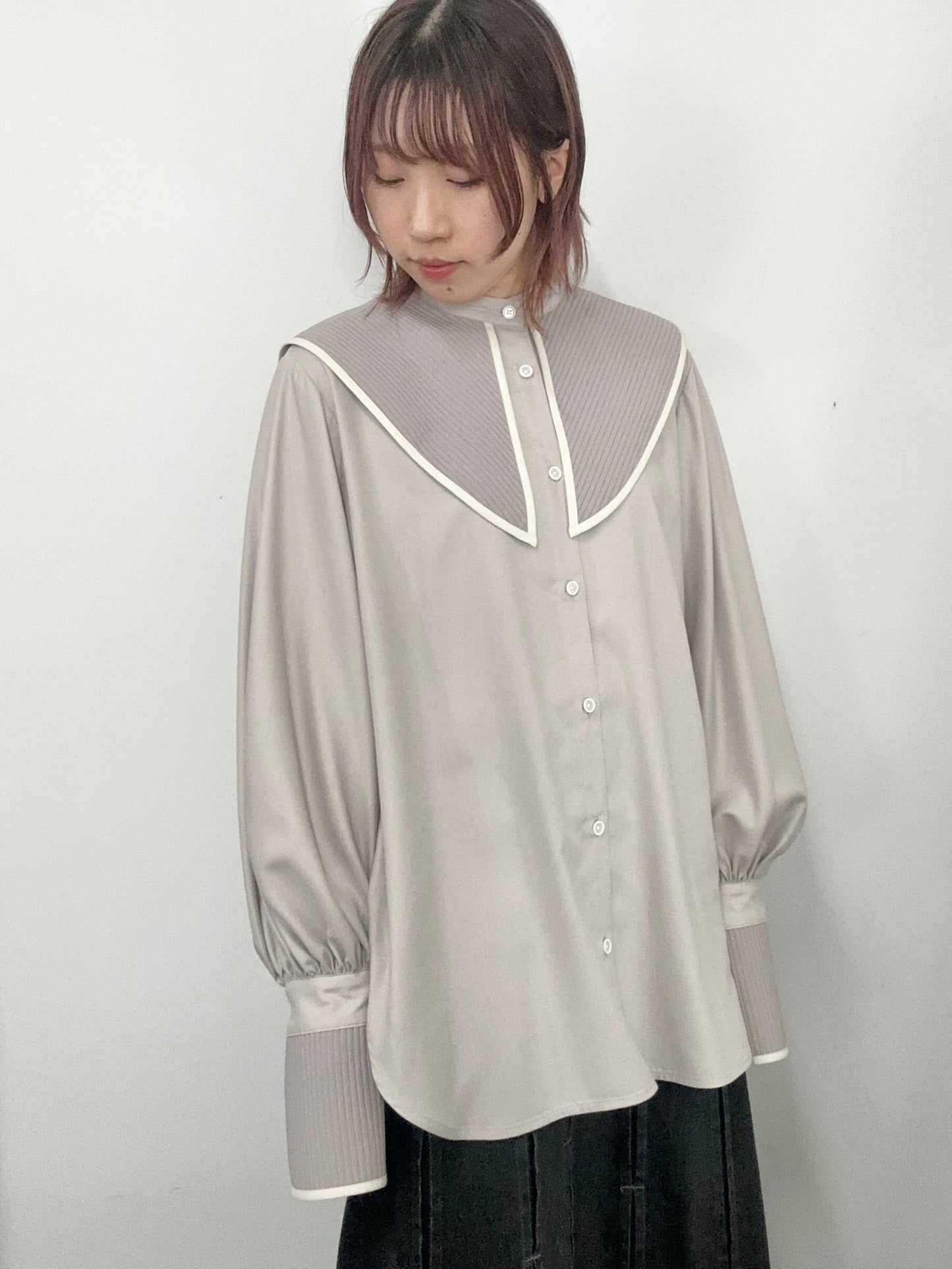 【jesh】Middy Collar blouse / Gray