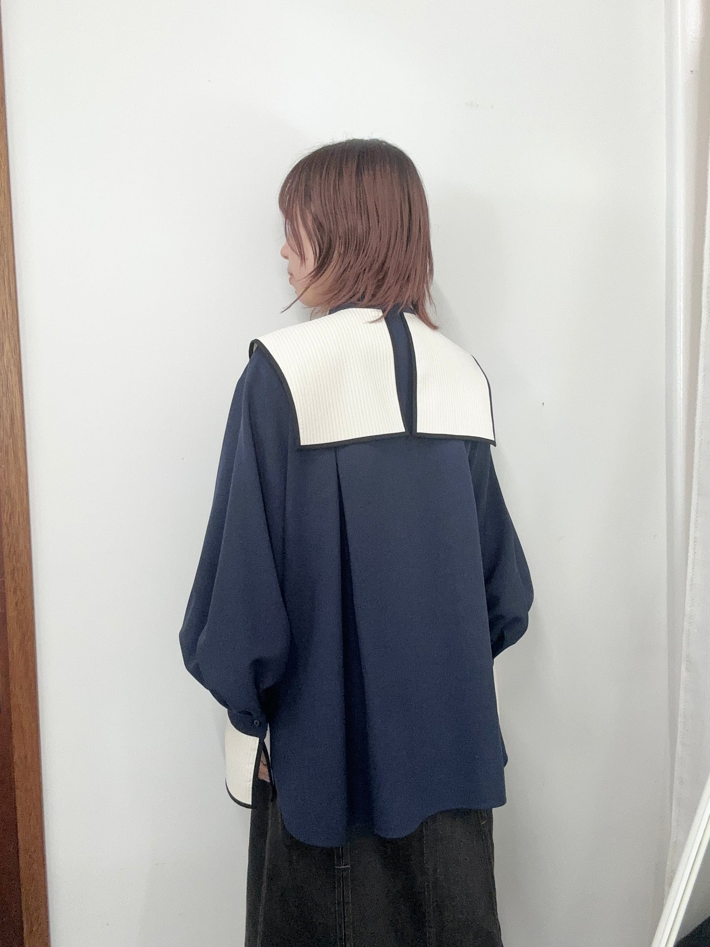 【jesh】Middy collar blouse / Navy