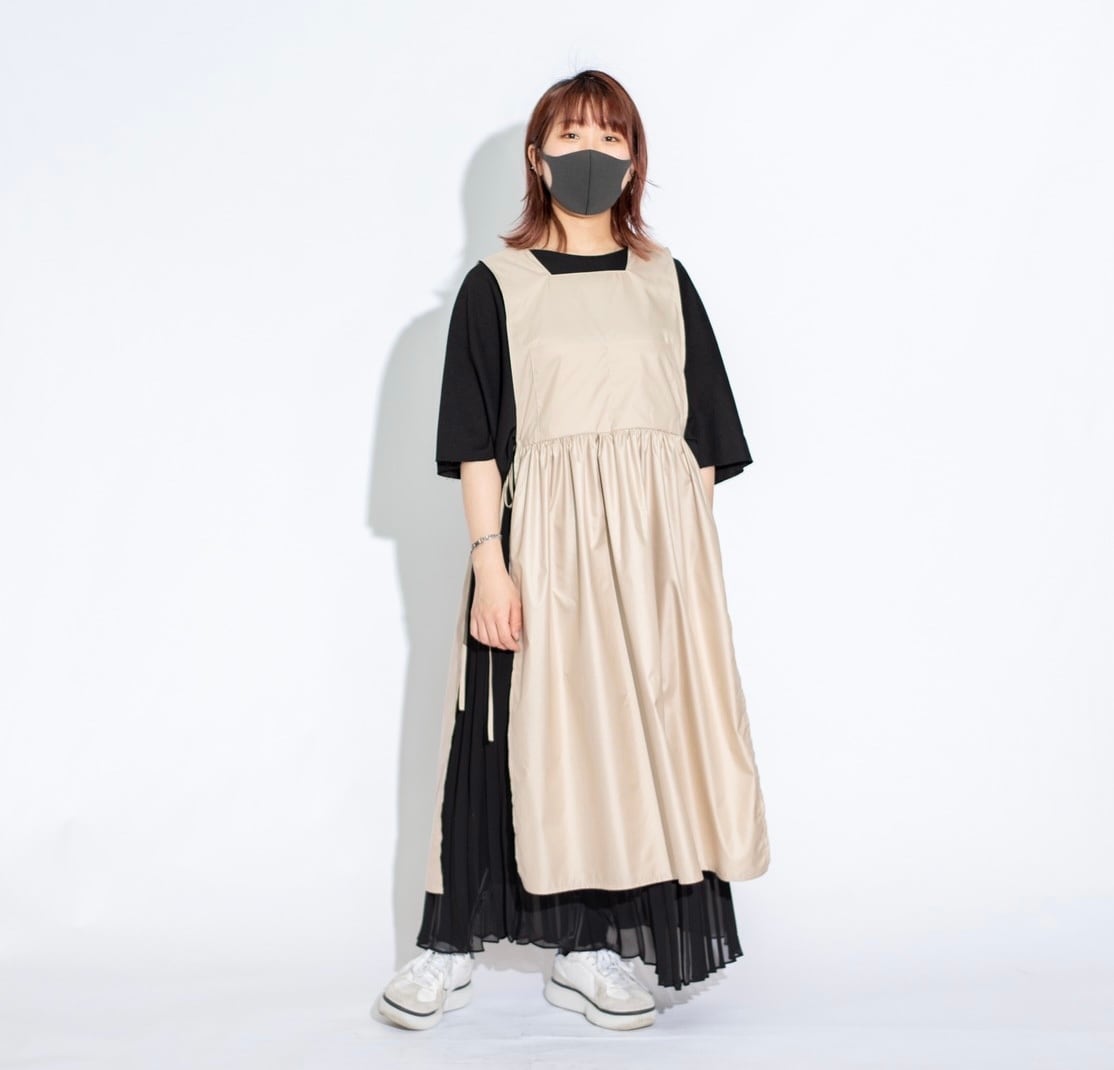 【ValleyMODE】SALE♡サイドリボンエプロンドレス Beige