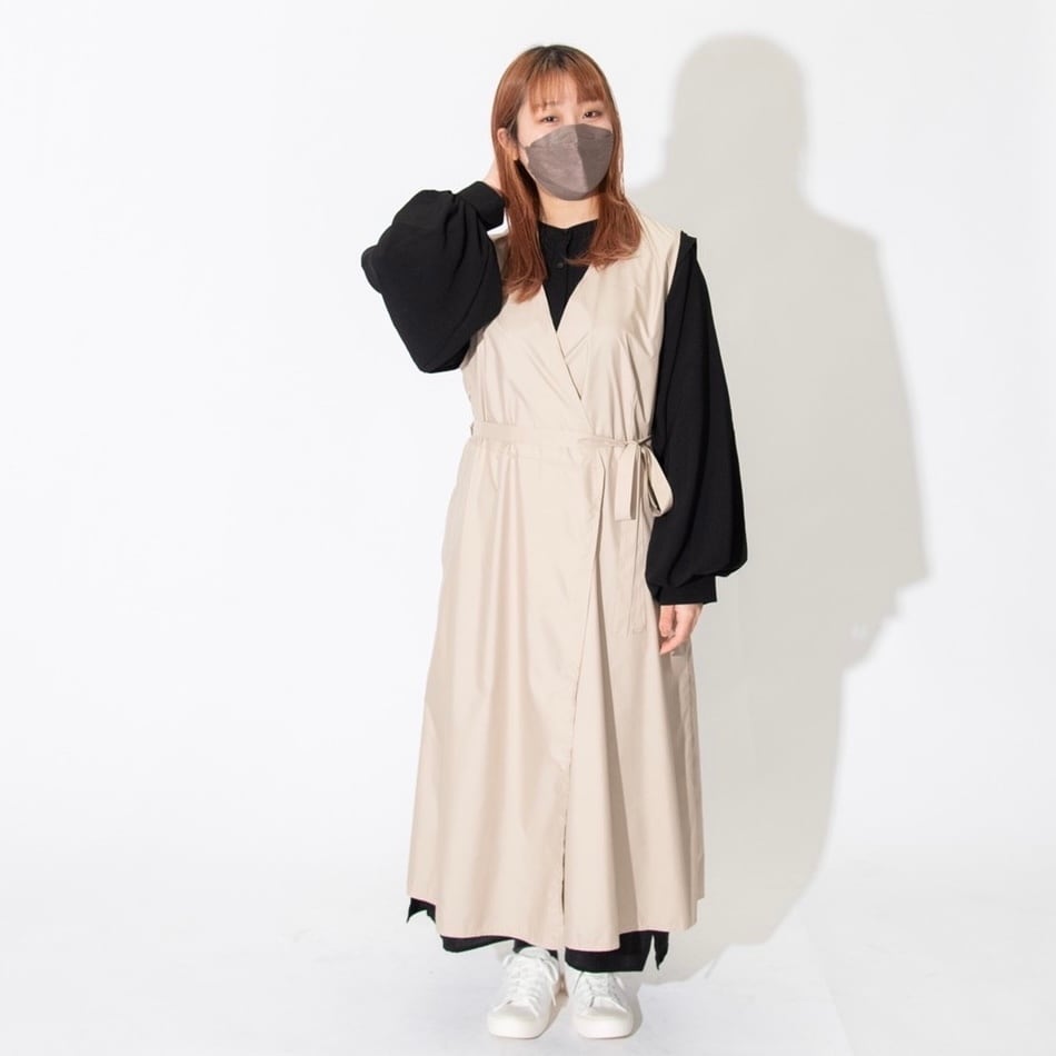 【ValleyMODE】SALE♡2way仕様ジレライクエプロンドレス Beige