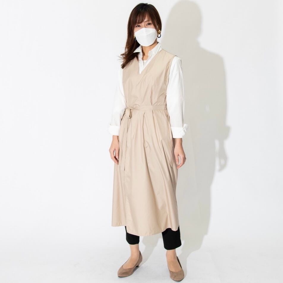 【ValleyMODE】SALE♡2way仕様ジレライクエプロンドレス Beige