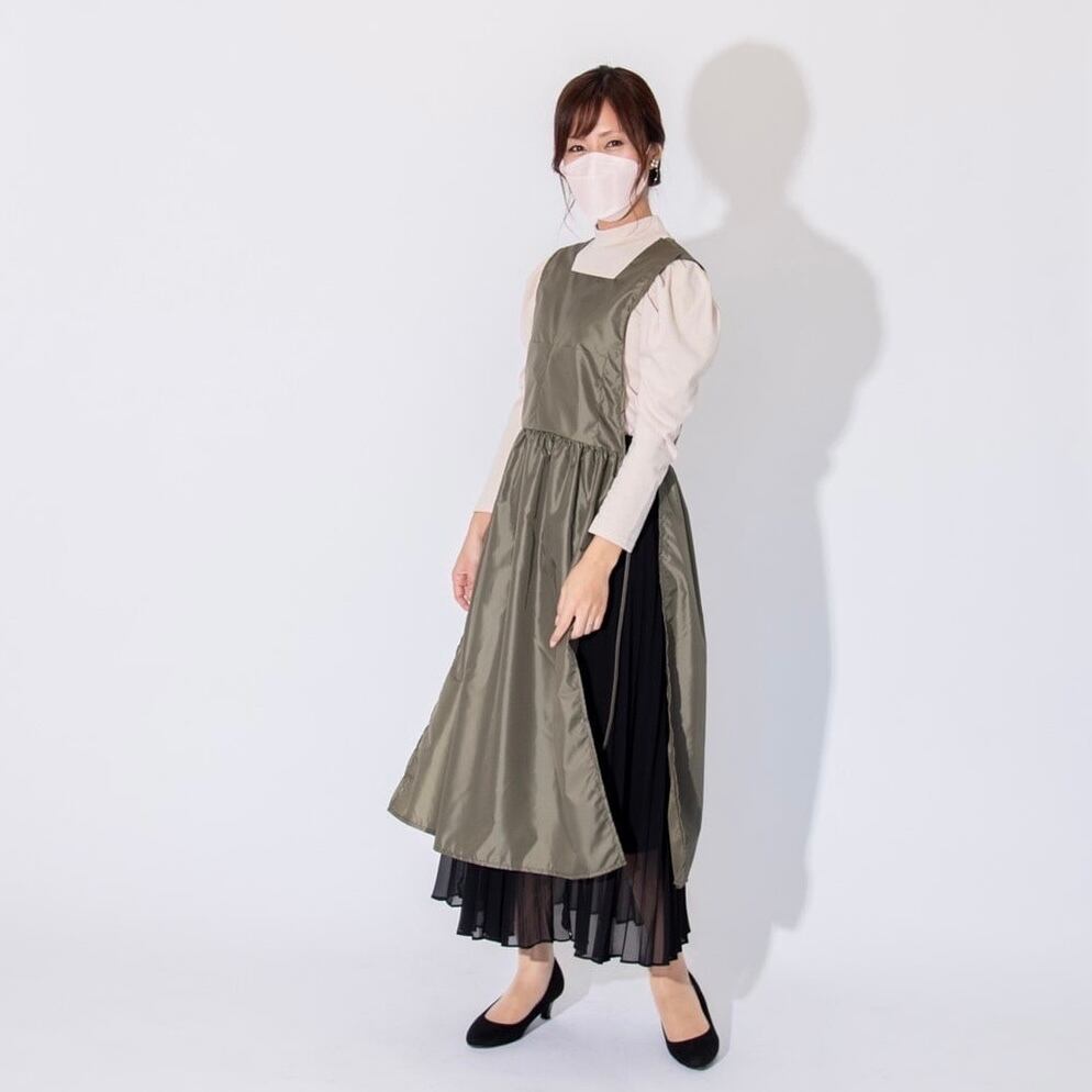 【ValleyMODE】SALE♡サイドリボンエプロンドレス Beige