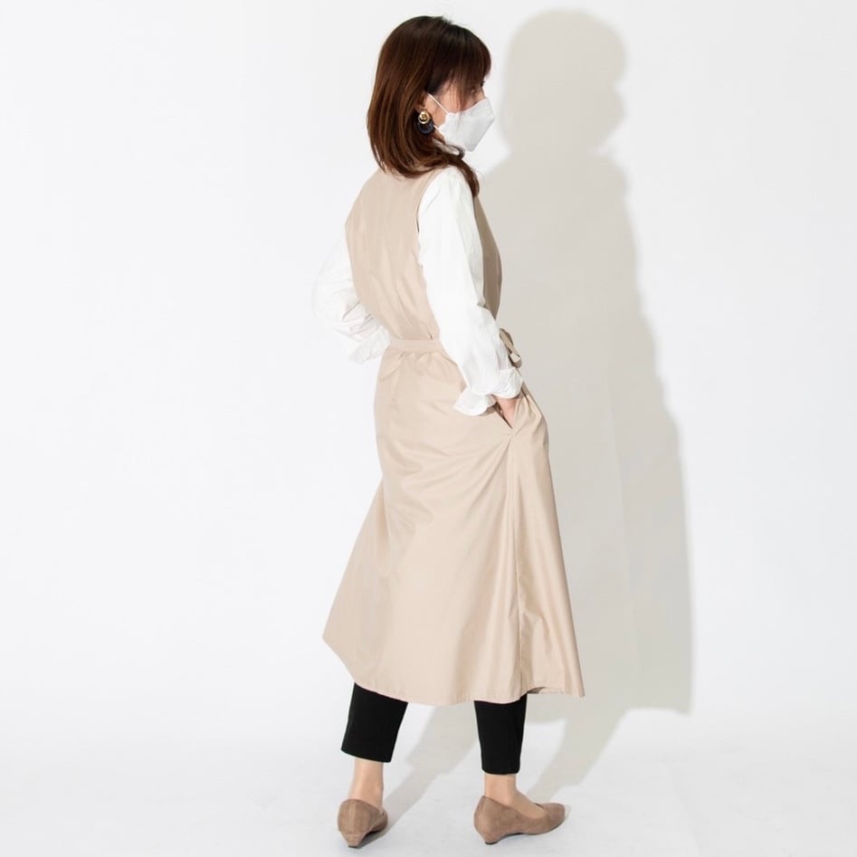 【ValleyMODE】SALE♡2way仕様ジレライクエプロンドレス Beige