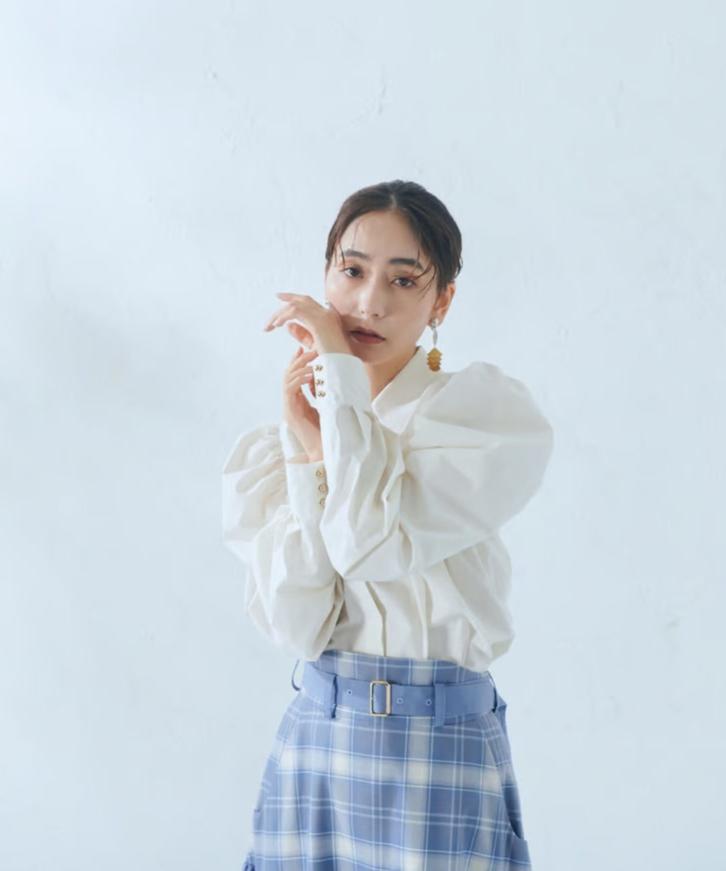 【jesh】Gather Blouse / White